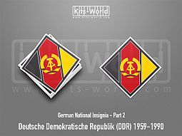 Kitsworld SAV Sticker - German National Insignia - (DDR) 1959-1990 